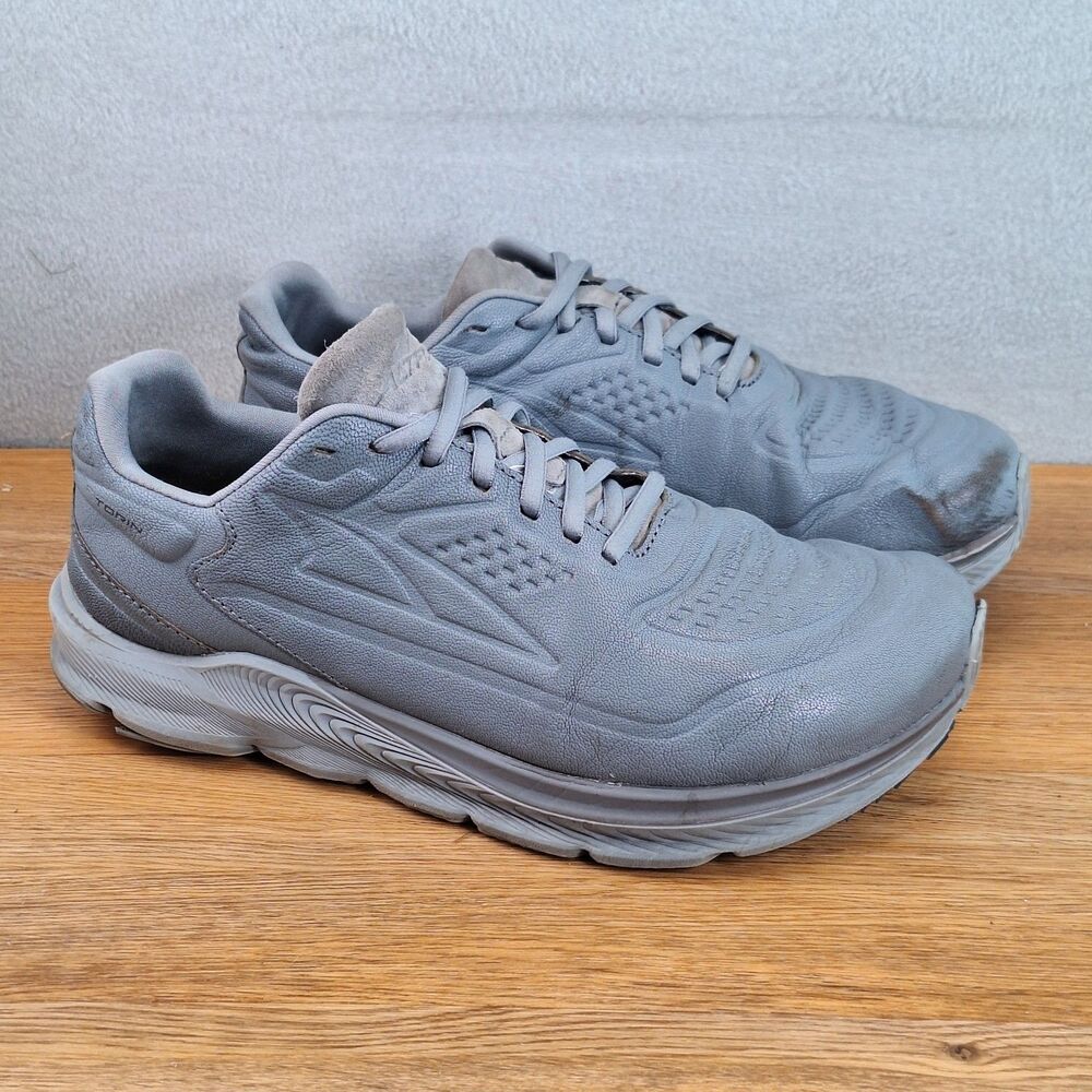Altra Torin 5 Men's 8 Wide Leather Running Shoes Gray Cushioned Athletic Sneaker
